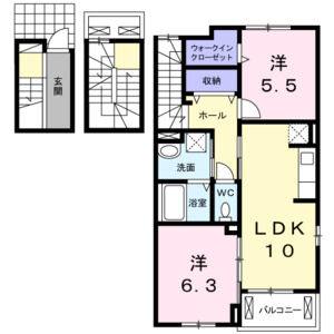 2LDK 間取り図