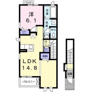 1LDK 間取り図