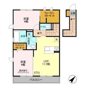 2LDK 間取り図