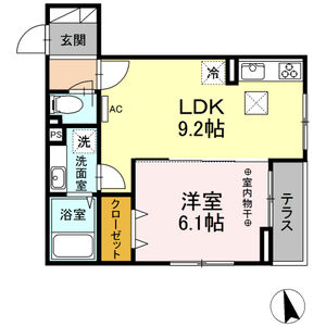 1LDK 間取り図