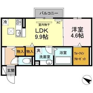 1LDK 間取り図