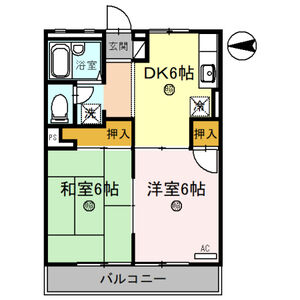 2DK 間取り図
