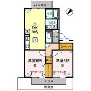 2DK 間取り図