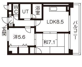 2LDK 間取り図