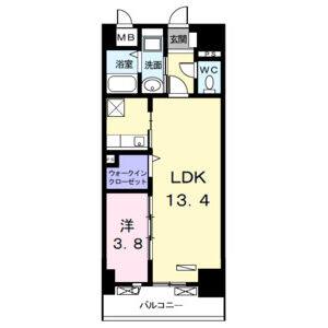 1LDK 間取り図