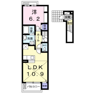 1LDK 間取り図