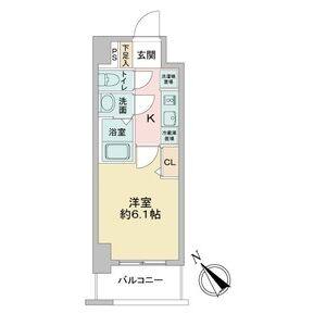 1K 間取り図