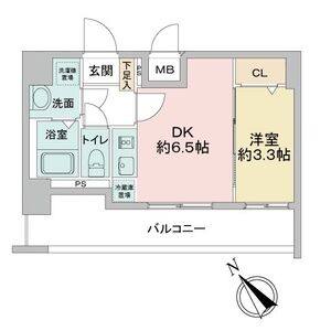 1DK 間取り図
