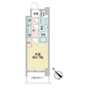 1K 間取り図
