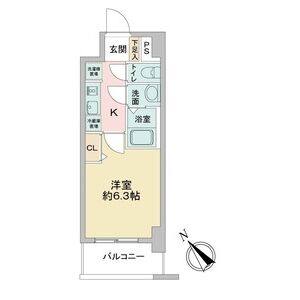 1K 間取り図