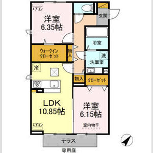 2LDK 間取り図