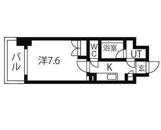 1K 間取り図