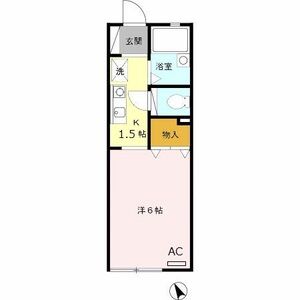 1K 間取り図