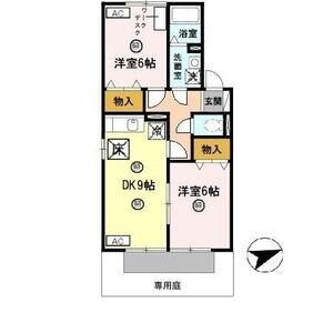2DK 間取り図