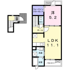 1LDK 間取り図