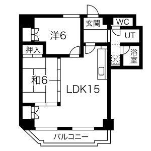 2LDK 間取り図