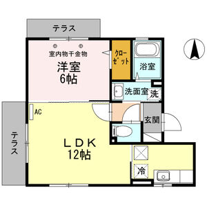1LDK 間取り図