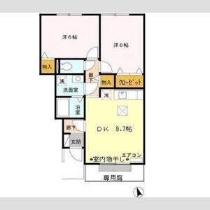 2DK 間取り図
