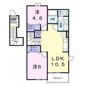 2LDK 間取り図