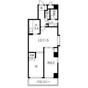 2LDK 間取り図