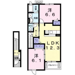 2LDK 間取り図