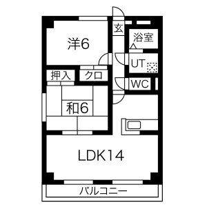2LDK 間取り図