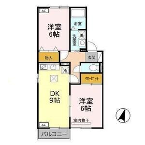 2DK 間取り図
