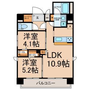 2LDK 間取り図