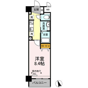 1K 間取り図