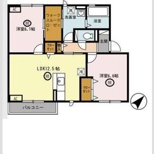2LDK 間取り図