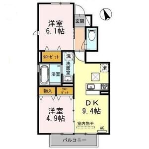 2DK 間取り図