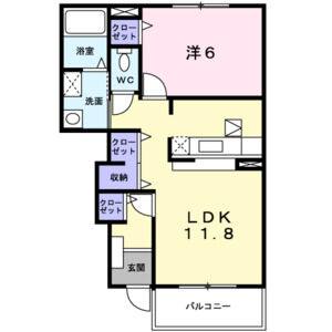 1LDK 間取り図