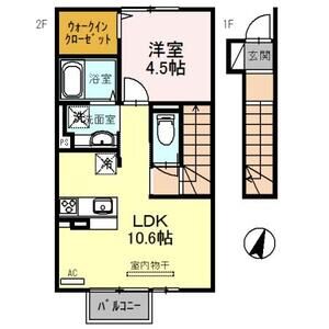 1LDK 間取り図