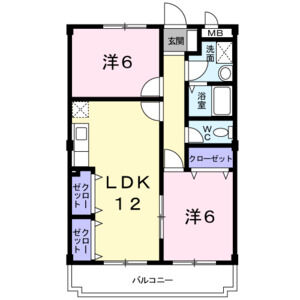 2LDK 間取り図