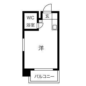 ワンルーム 間取り図