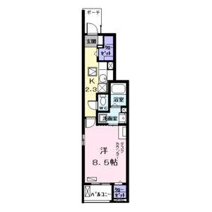 1K 間取り図