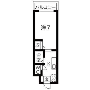 1K 間取り図