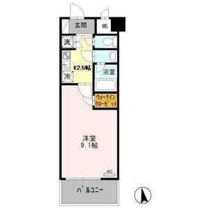 1K 間取り図