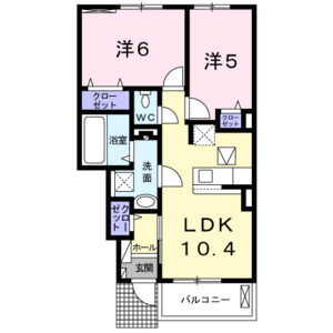2LDK 間取り図