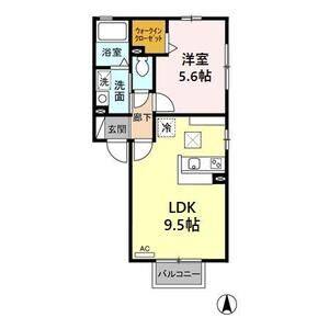 1LDK 間取り図