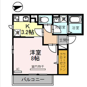 1K 間取り図