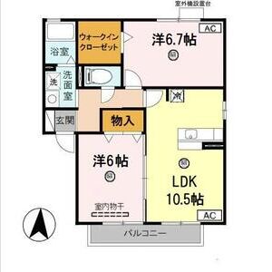 2LDK 間取り図