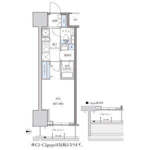1K 間取り図