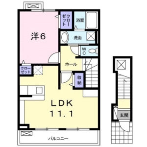 1LDK 間取り図