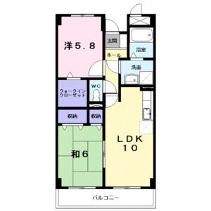 2LDK 間取り図