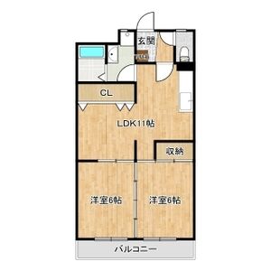 2LDK 間取り図