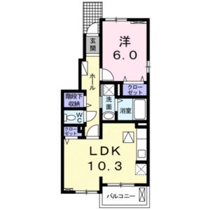 1LDK 間取り図