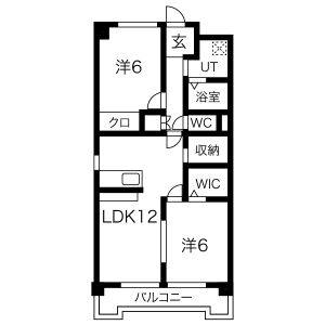 2LDK 間取り図