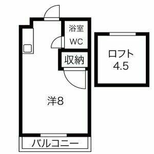 1K 間取り図
