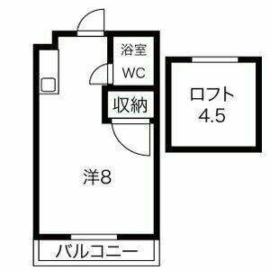 1K 間取り図